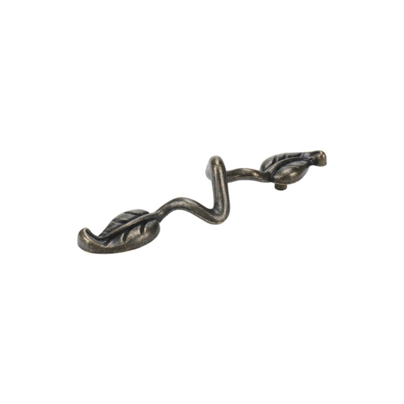 Pastlla Leaf Shape Drawer Pull Handle, Vintage Bronze Leaf Dresser Pull Knob Twig Branch Decorative Cabinet Wardrobe Furniture Door Drawer Pull Handle, 2 Pcs Zinc Alloy 3"" Hole Center - Image 4
